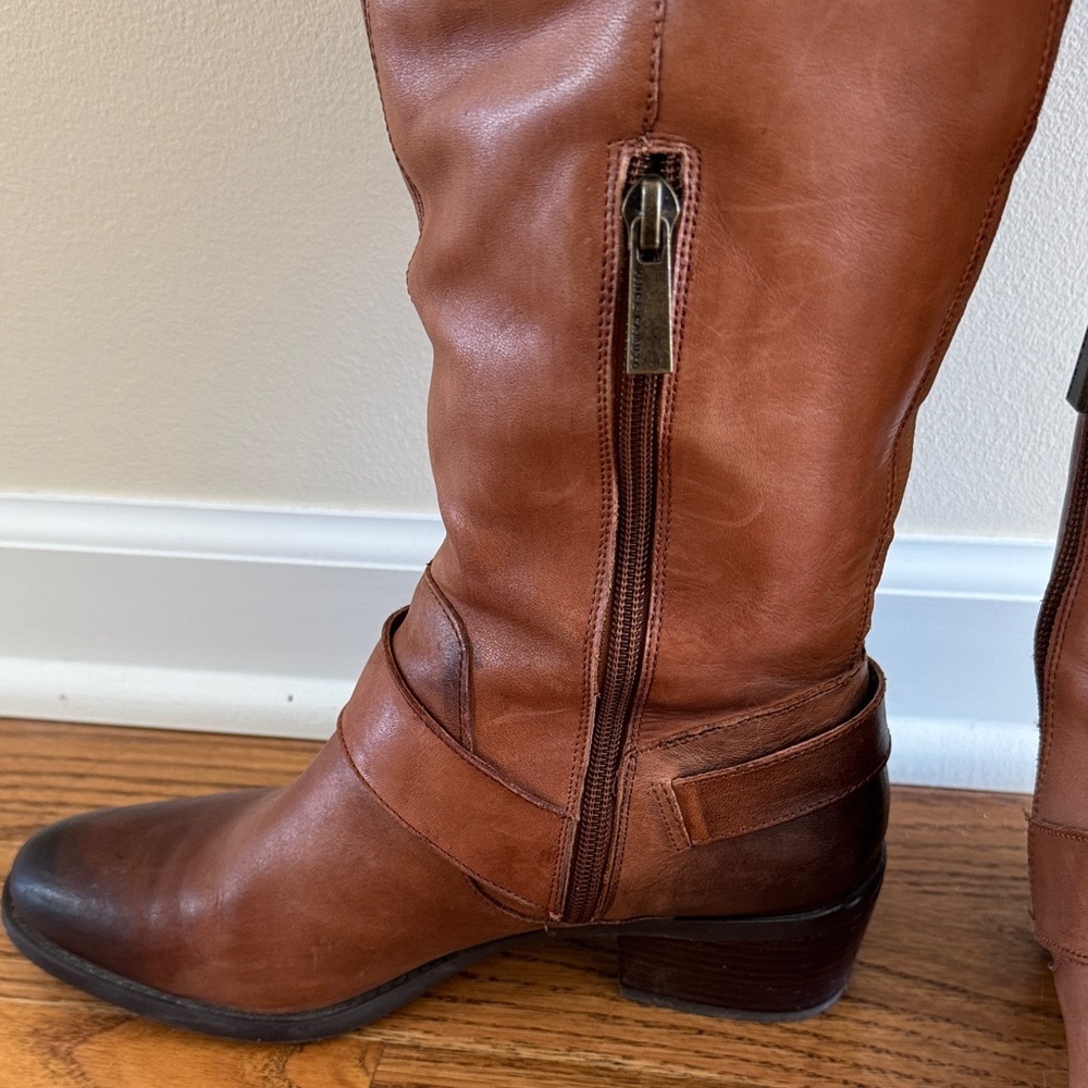 Vince Camuto Leather Bethany harness Knee-High Boots - Picture 6 of 10
